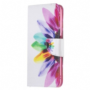 Flip Cover Xiaomi Redmi Note 10 5G / Poco M3 Pro 5G Akvarelblomst