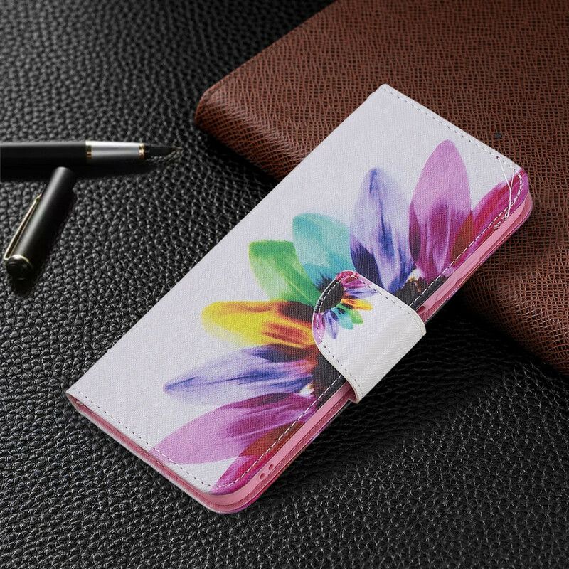 Flip Cover Xiaomi Redmi Note 10 5G / Poco M3 Pro 5G Akvarelblomst