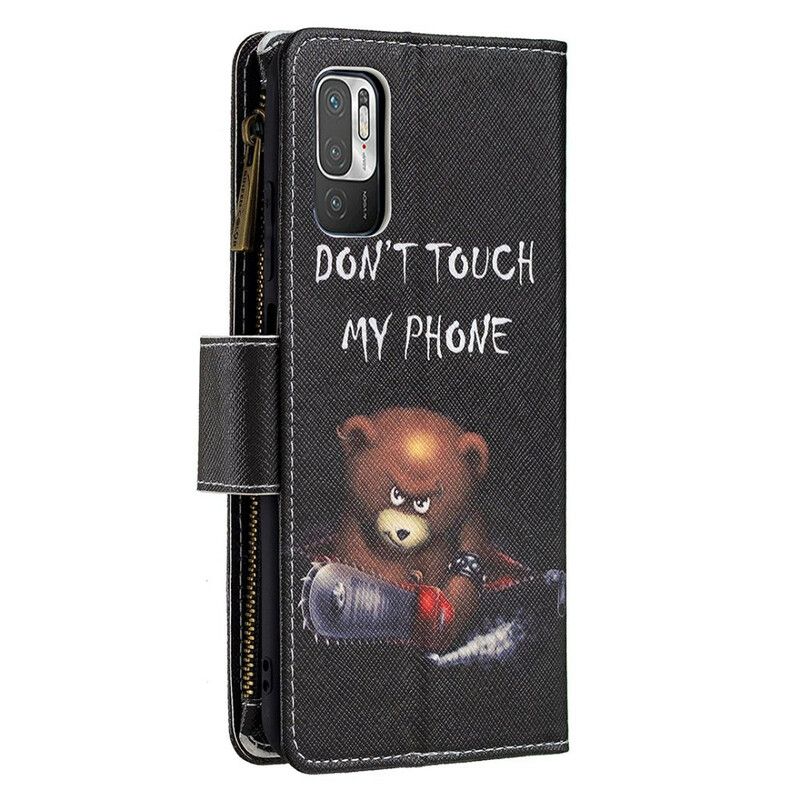 Flip Cover Xiaomi Redmi Note 10 5G / Poco M3 Pro 5G Bear Lynlåslomme