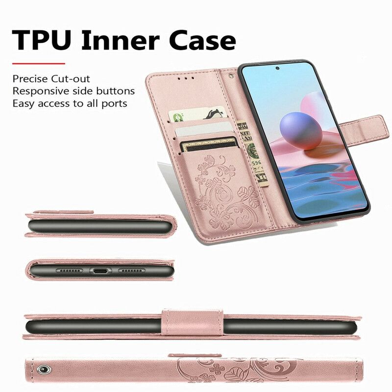 Flip Cover Xiaomi Redmi Note 10 5G / Poco M3 Pro 5G Blomster I Vinden