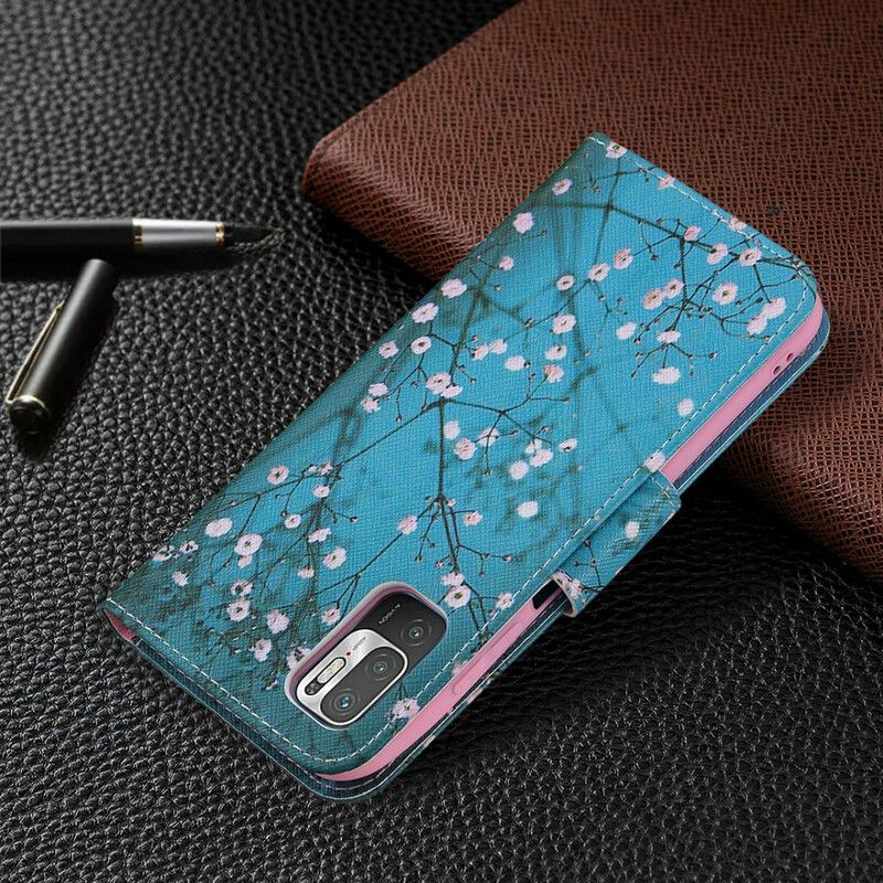 Flip Cover Xiaomi Redmi Note 10 5G / Poco M3 Pro 5G Blomstrende Træ