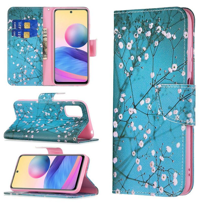 Flip Cover Xiaomi Redmi Note 10 5G / Poco M3 Pro 5G Blomstrende Træ