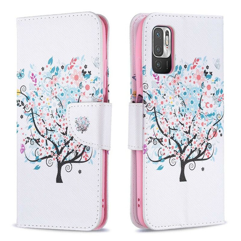 Flip Cover Xiaomi Redmi Note 10 5G / Poco M3 Pro 5G Blomstret Træ