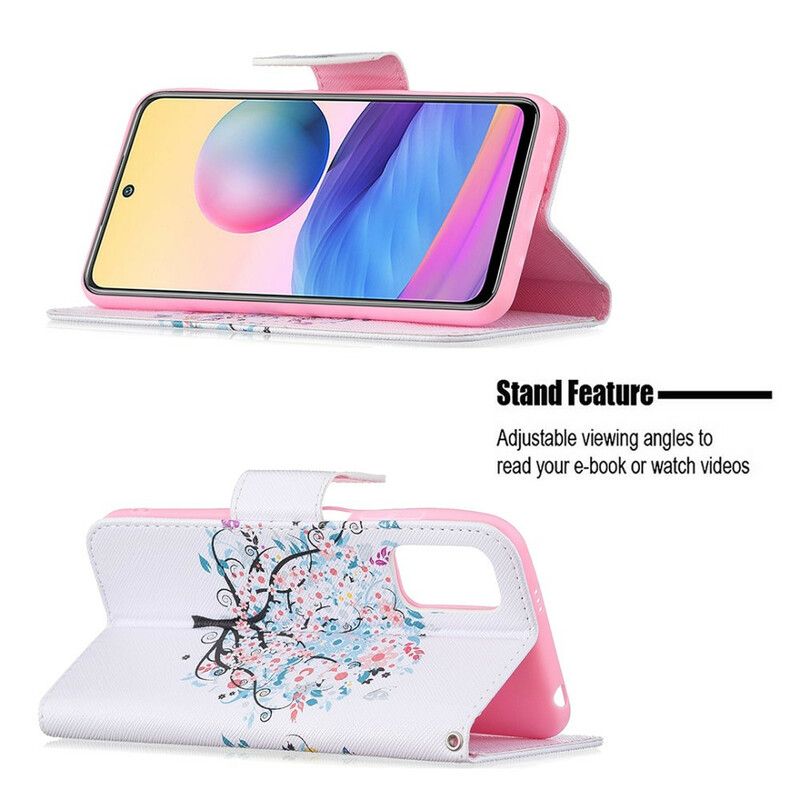 Flip Cover Xiaomi Redmi Note 10 5G / Poco M3 Pro 5G Blomstret Træ