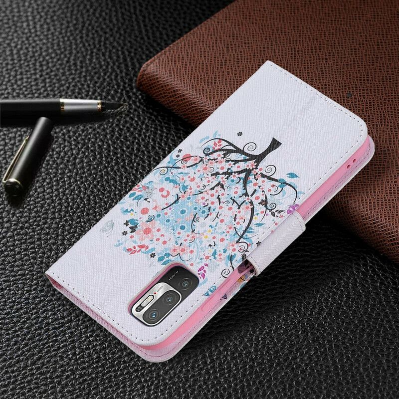 Flip Cover Xiaomi Redmi Note 10 5G / Poco M3 Pro 5G Blomstret Træ