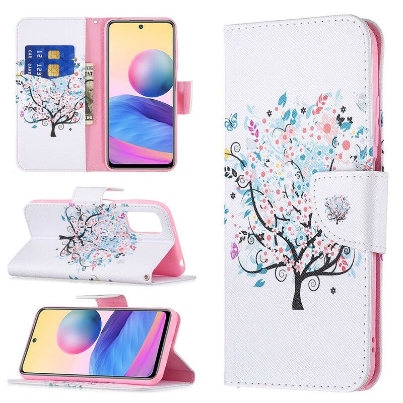 Flip Cover Xiaomi Redmi Note 10 5G / Poco M3 Pro 5G Blomstret Træ