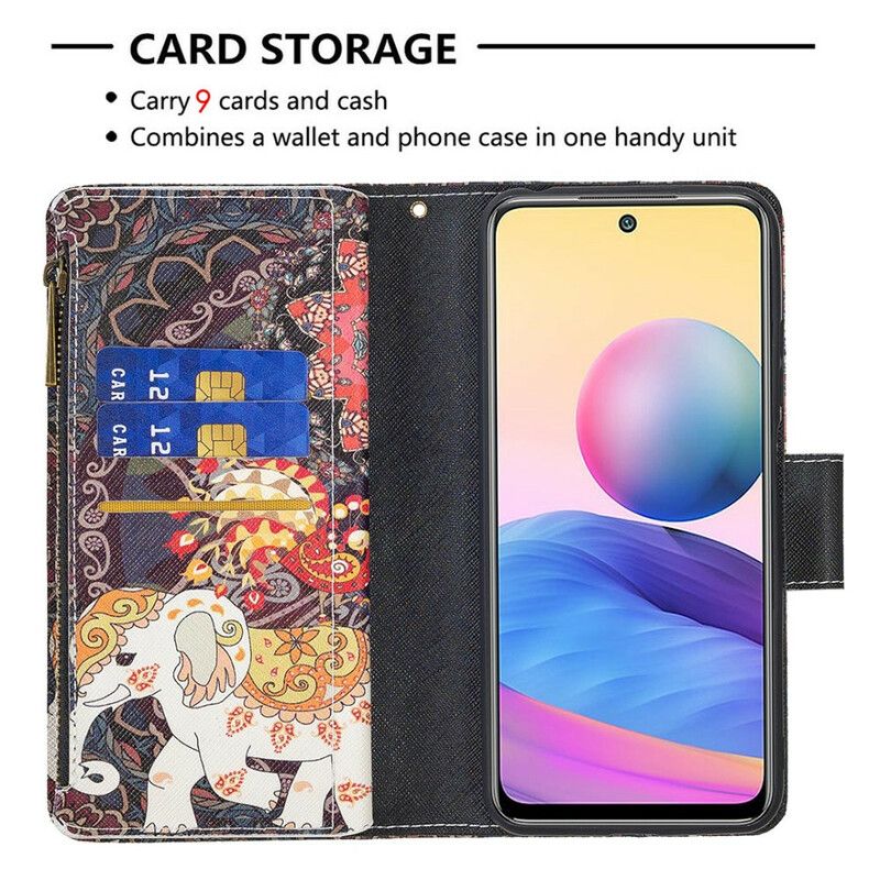 Flip Cover Xiaomi Redmi Note 10 5G / Poco M3 Pro 5G Elefant Lynlåslomme