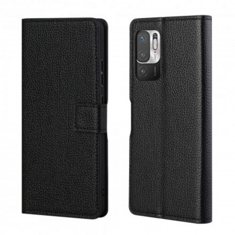 Flip Cover Xiaomi Redmi Note 10 5G / Poco M3 Pro 5G Enkelt Litchi