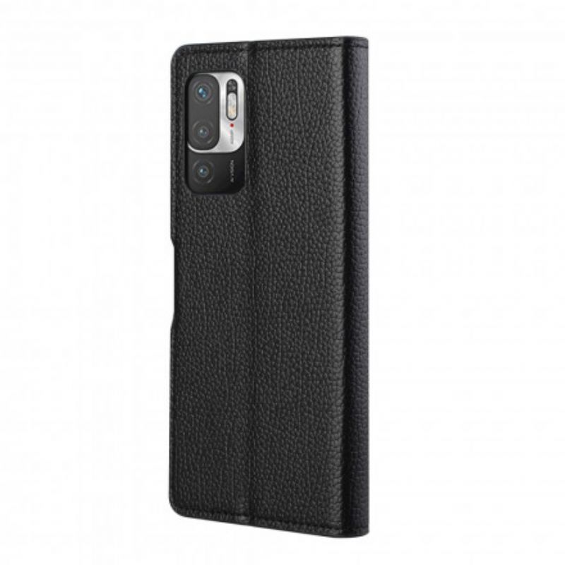 Flip Cover Xiaomi Redmi Note 10 5G / Poco M3 Pro 5G Enkelt Litchi