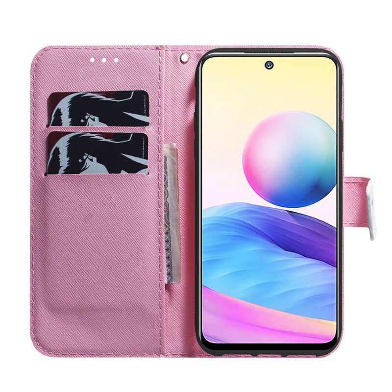 Flip Cover Xiaomi Redmi Note 10 5G / Poco M3 Pro 5G Gammel Rosenblomst