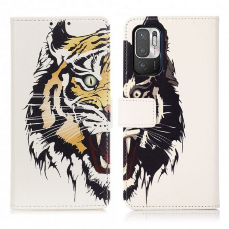 Flip Cover Xiaomi Redmi Note 10 5G / Poco M3 Pro 5G Hærd Tiger