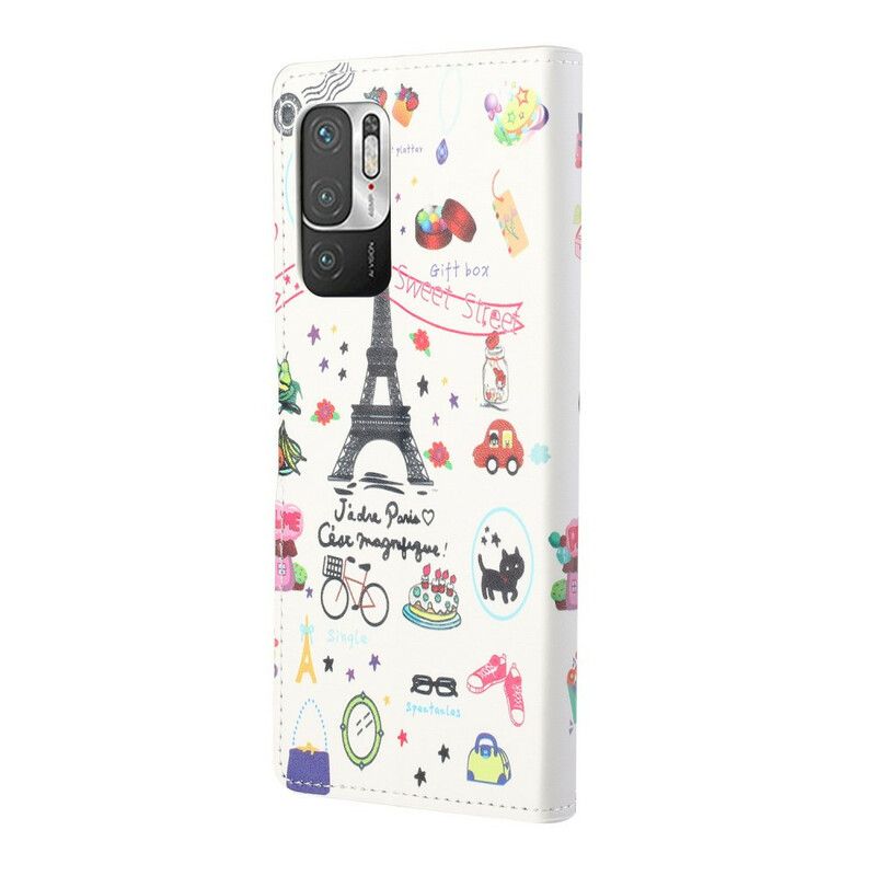 Flip Cover Xiaomi Redmi Note 10 5G / Poco M3 Pro 5G Jeg Elsker Paris