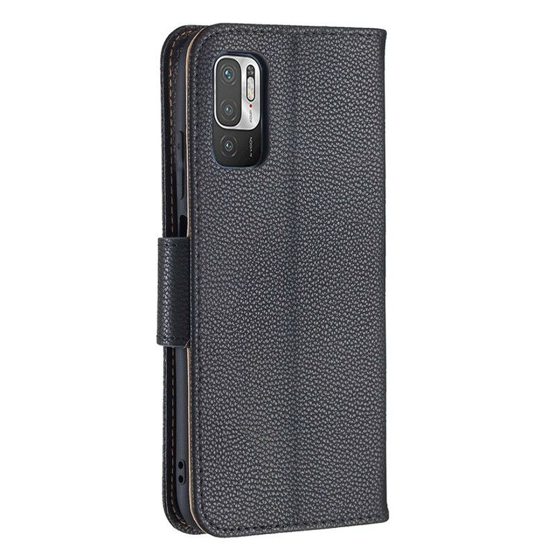 Flip Cover Xiaomi Redmi Note 10 5G / Poco M3 Pro 5G Læder Cover Litchi Flap Skrå