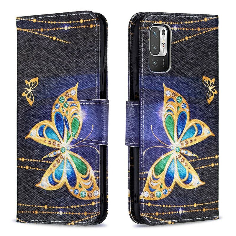 Flip Cover Xiaomi Redmi Note 10 5G / Poco M3 Pro 5G Magisk Sommerfugl