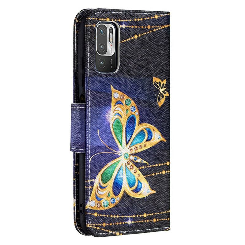 Flip Cover Xiaomi Redmi Note 10 5G / Poco M3 Pro 5G Magisk Sommerfugl