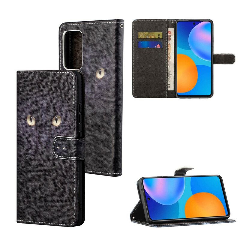 Flip Cover Xiaomi Redmi Note 10 5G / Poco M3 Pro 5G Med Snor Thong Cat Eyes