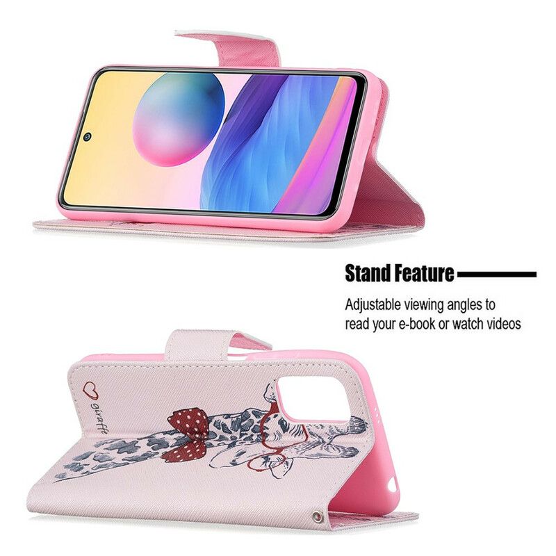 Flip Cover Xiaomi Redmi Note 10 5G / Poco M3 Pro 5G Nørdet Giraf