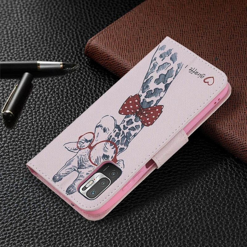 Flip Cover Xiaomi Redmi Note 10 5G / Poco M3 Pro 5G Nørdet Giraf