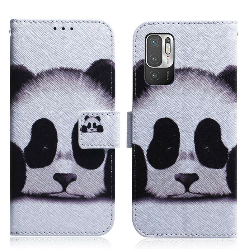 Flip Cover Xiaomi Redmi Note 10 5G / Poco M3 Pro 5G Panda Ansigt