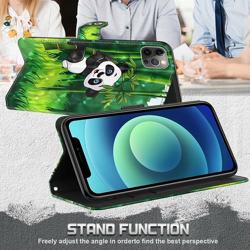 Flip Cover Xiaomi Redmi Note 10 5G / Poco M3 Pro 5G Panda Og Bambus