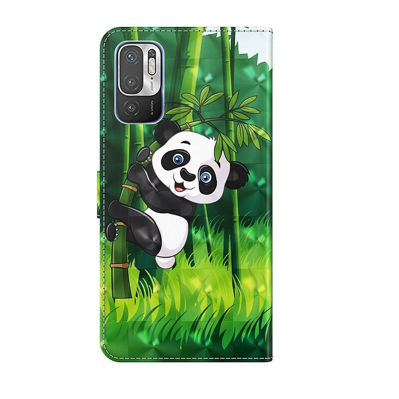 Flip Cover Xiaomi Redmi Note 10 5G / Poco M3 Pro 5G Panda Og Bambus