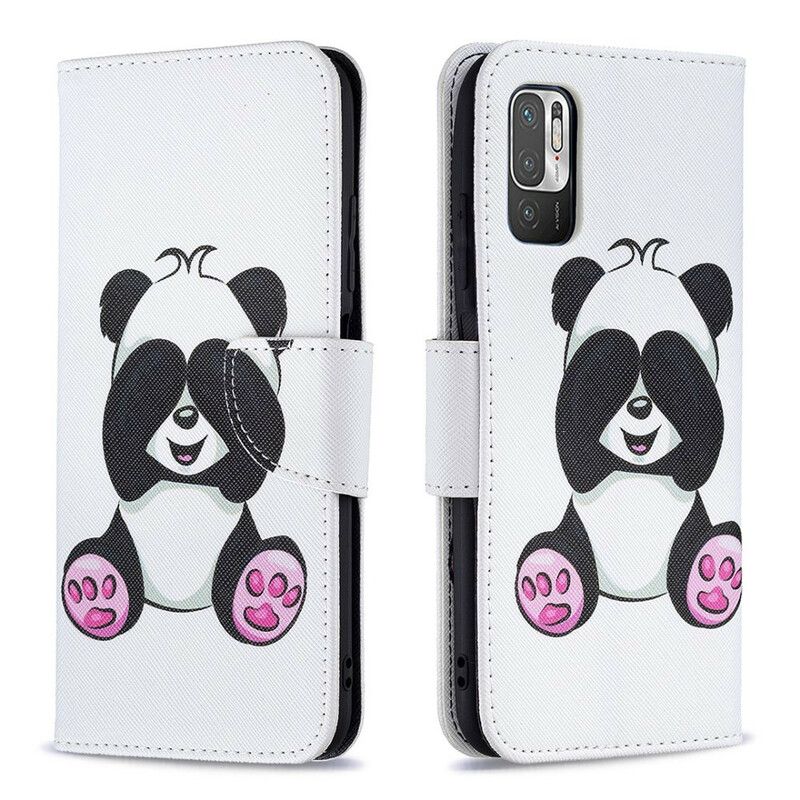 Flip Cover Xiaomi Redmi Note 10 5G / Poco M3 Pro 5G Panda Sjov