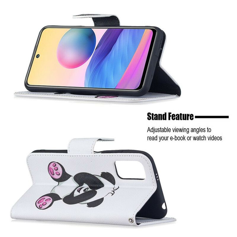 Flip Cover Xiaomi Redmi Note 10 5G / Poco M3 Pro 5G Panda Sjov