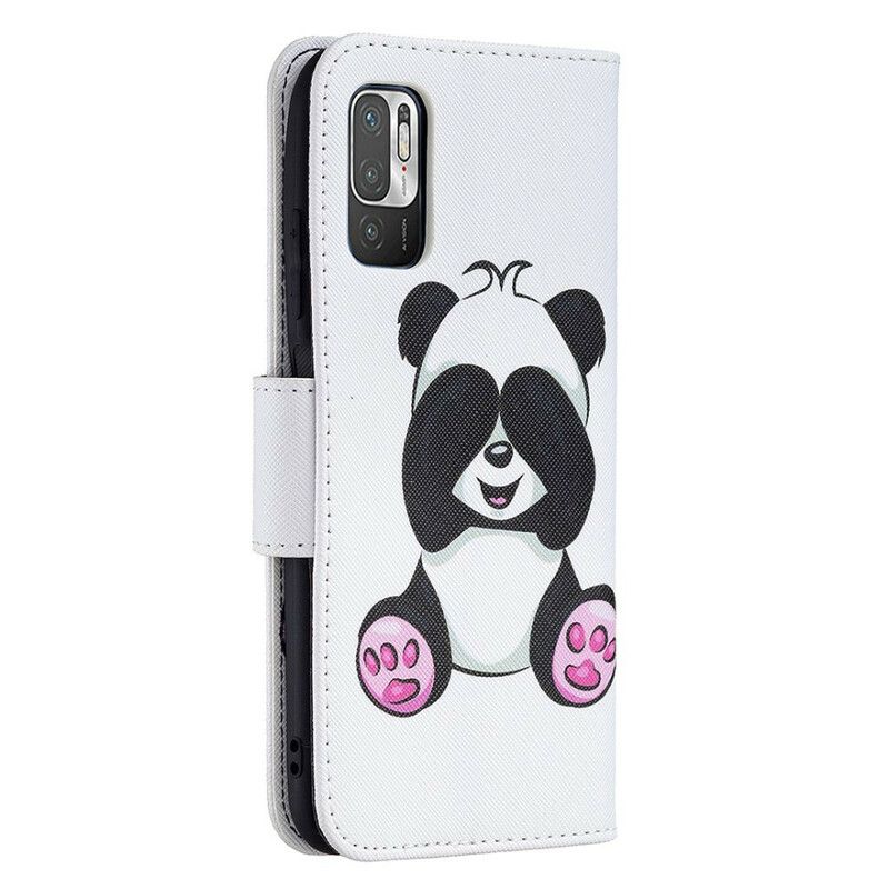 Flip Cover Xiaomi Redmi Note 10 5G / Poco M3 Pro 5G Panda Sjov