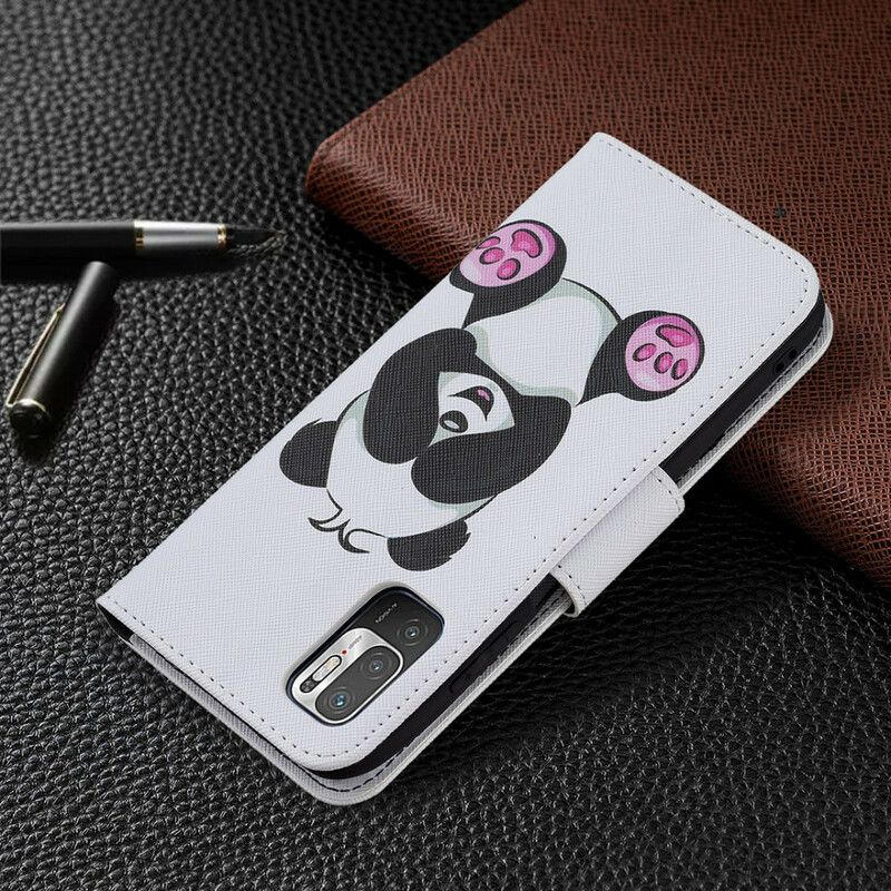 Flip Cover Xiaomi Redmi Note 10 5G / Poco M3 Pro 5G Panda Sjov