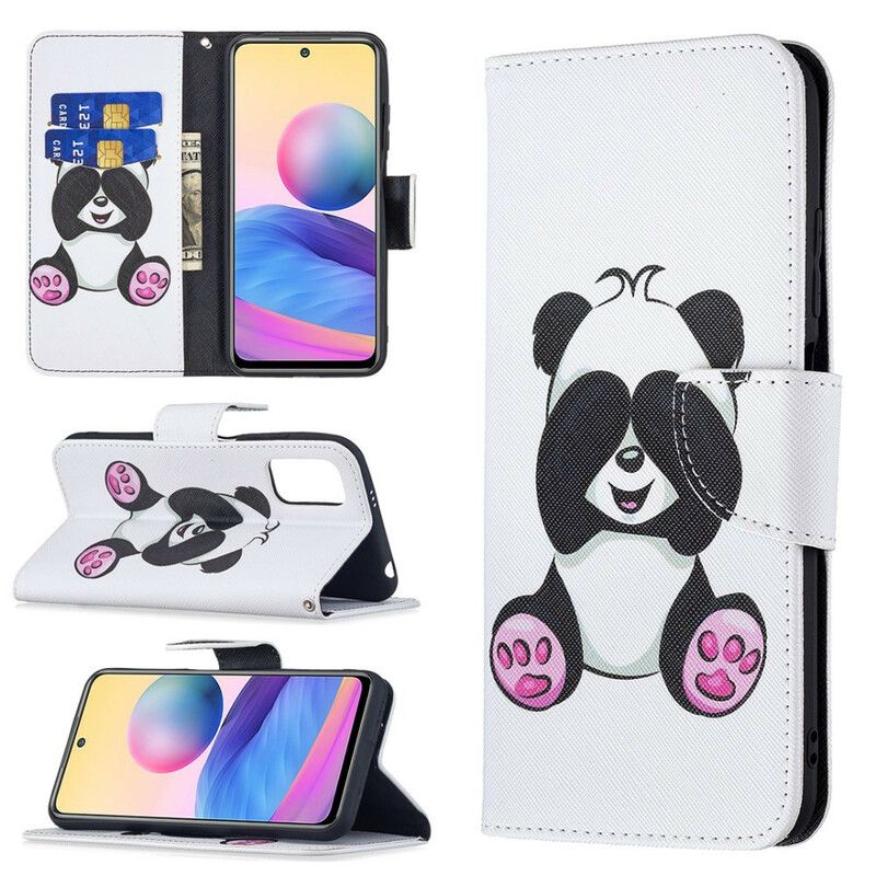 Flip Cover Xiaomi Redmi Note 10 5G / Poco M3 Pro 5G Panda Sjov