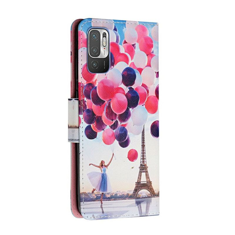 Flip Cover Xiaomi Redmi Note 10 5G / Poco M3 Pro 5G Paris Balloner