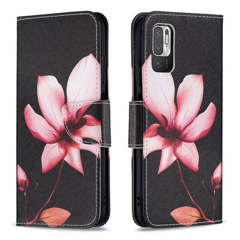 Flip Cover Xiaomi Redmi Note 10 5G / Poco M3 Pro 5G Pink Blomst