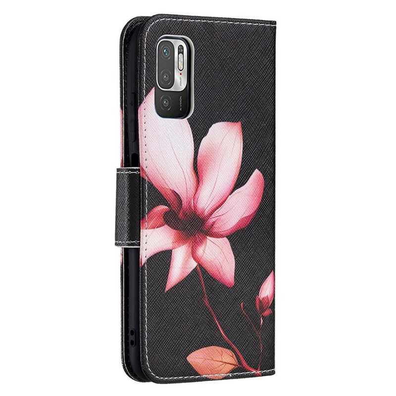 Flip Cover Xiaomi Redmi Note 10 5G / Poco M3 Pro 5G Pink Blomst