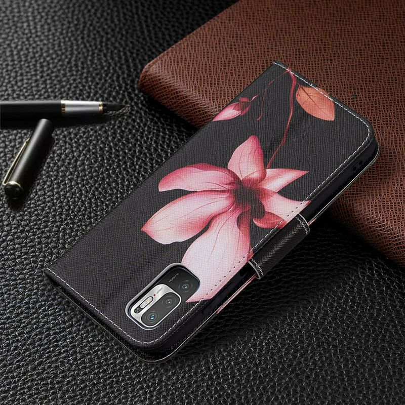 Flip Cover Xiaomi Redmi Note 10 5G / Poco M3 Pro 5G Pink Blomst