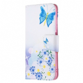 Flip Cover Xiaomi Redmi Note 10 5G / Poco M3 Pro 5G Sommerfugle Og Blomster