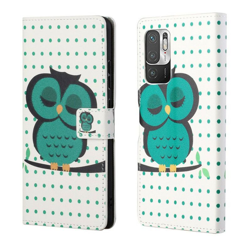 Flip Cover Xiaomi Redmi Note 10 5G / Poco M3 Pro 5G Sovende Ugle