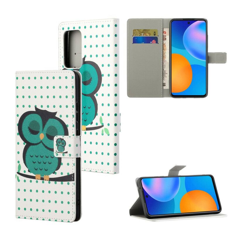 Flip Cover Xiaomi Redmi Note 10 5G / Poco M3 Pro 5G Sovende Ugle