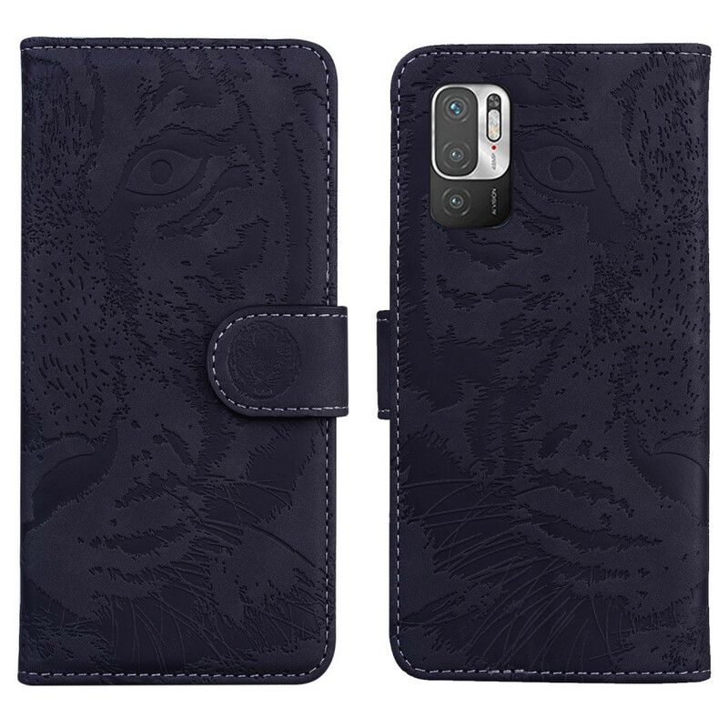 Flip Cover Xiaomi Redmi Note 10 5G / Poco M3 Pro 5G Tiger Ansigtstryk