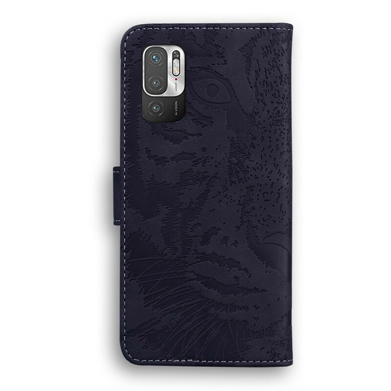 Flip Cover Xiaomi Redmi Note 10 5G / Poco M3 Pro 5G Tiger Ansigtstryk