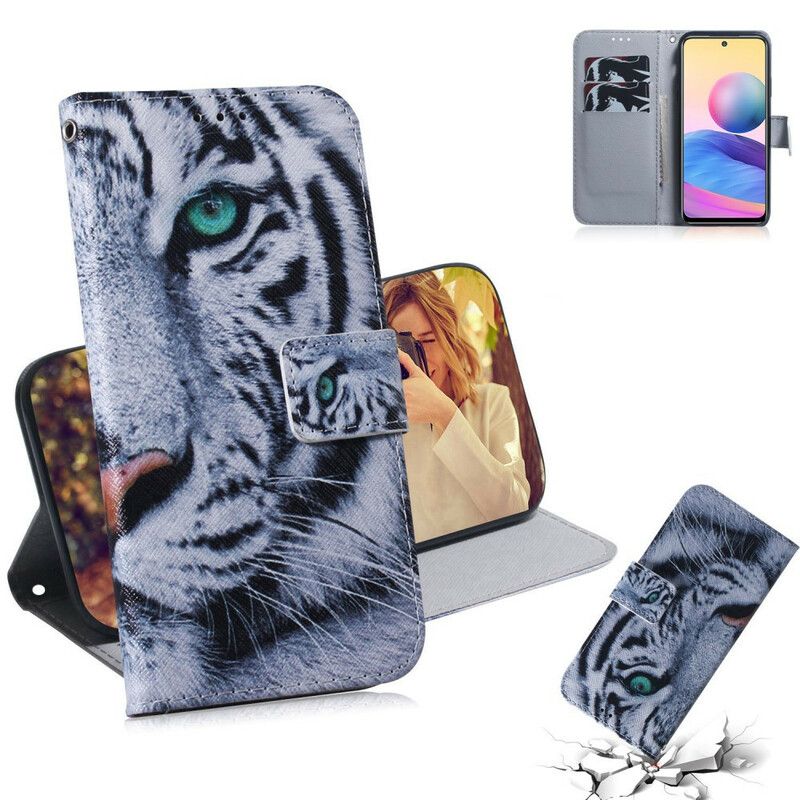 Flip Cover Xiaomi Redmi Note 10 5G / Poco M3 Pro 5G Tigeransigt