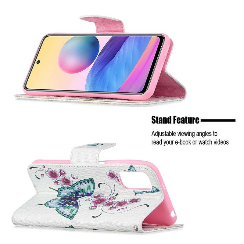 Flip Cover Xiaomi Redmi Note 10 5G / Poco M3 Pro 5G Vidunderlige Sommerfugle