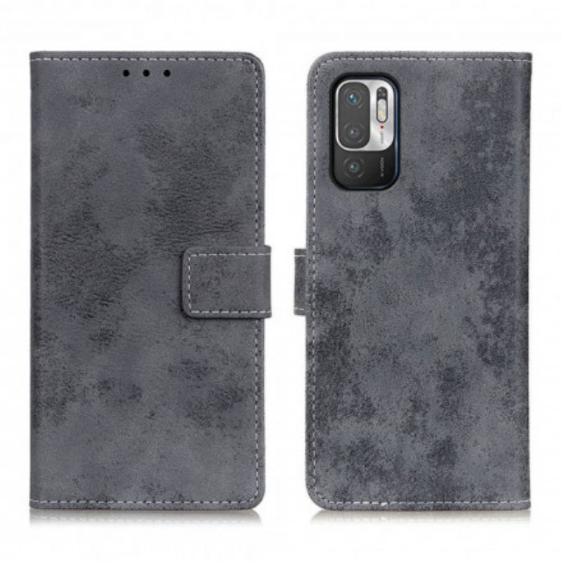 Flip Cover Xiaomi Redmi Note 10 5G / Poco M3 Pro 5G Vintage Lædereffekt