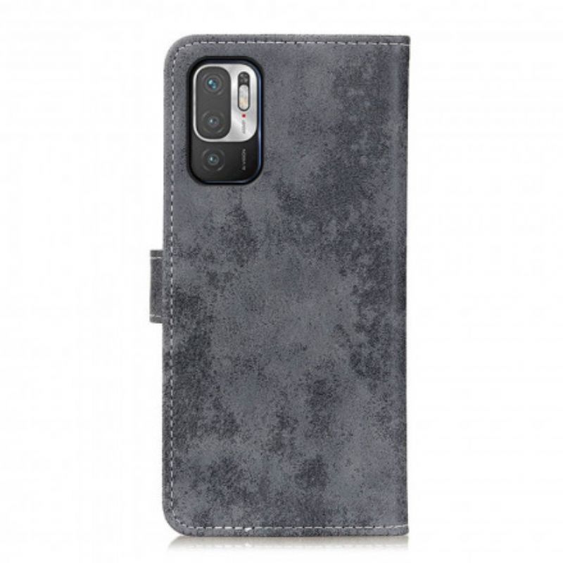 Flip Cover Xiaomi Redmi Note 10 5G / Poco M3 Pro 5G Vintage Lædereffekt