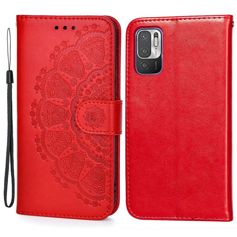 Læder Cover Xiaomi Redmi Note 10 5G / Poco M3 Pro 5G Totem Mandala