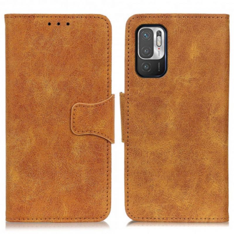 Læder Cover Xiaomi Redmi Note 10 5G / Poco M3 Pro 5G Vintage Vendbar Lås