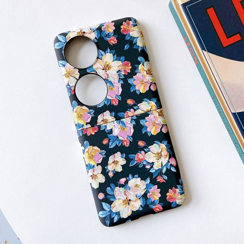 Cover Huawei P50 Pocket Blomster