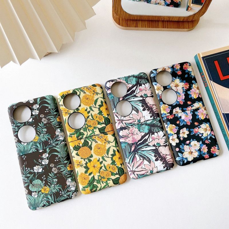 Cover Huawei P50 Pocket Blomster