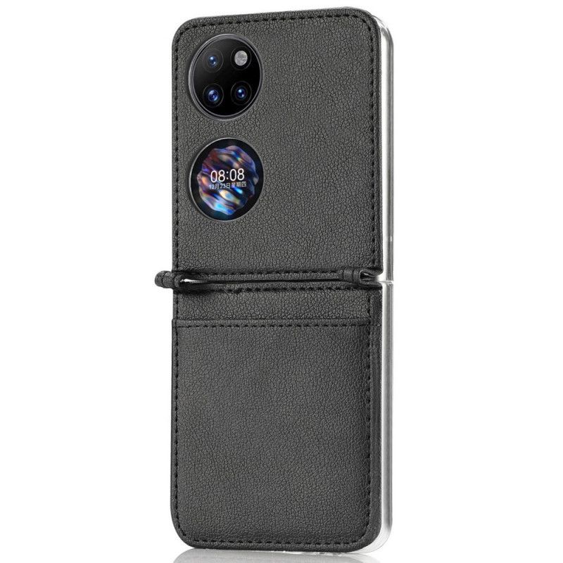 Cover Huawei P50 Pocket Læder Tekstur Kortholder