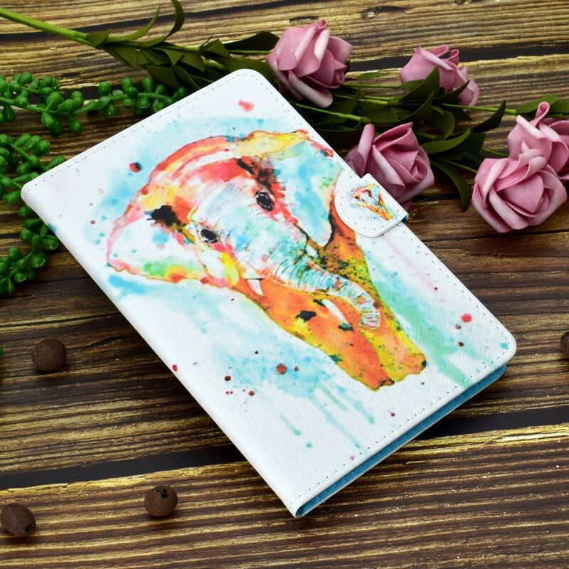 Flip Cover Samsung Galaxy Tab S6 Lite Akvarelelefant