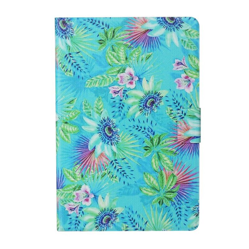 Flip Cover Samsung Galaxy Tab S6 Lite Blomster Og Blade